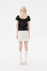 スモールチェリーポップルニットスカート / SMALL CHERRY POPPLE KNIT SKIRT [IVORY]