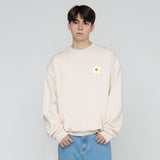 [UNISEX] スモールテープフラワードットスマイルスウェットシャツ