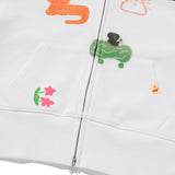 KIRSH X MISAKI KAWAI ARTWORK POINT HOODIE ZIP UP [WHITE]