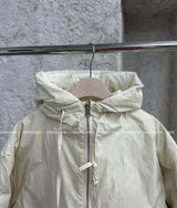 reversible duck down double-sided crop padded coat