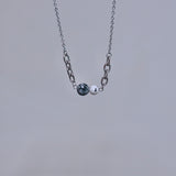 Black printed marble necklace