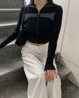 Block cotton pants