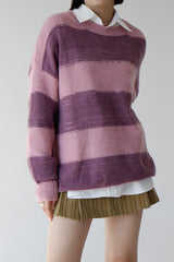 ベターストライプダメージニット/Better Stripe Damage Knit (2color)