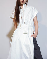 STRING MIX LAYERED DRESS (WHITE)