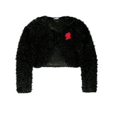 203-FAKE FUR BOLERO RIBBON CARDIGAN (6550313468022)