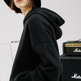 オーバーフィットレタリングパーカー/OVERFIT LETTERING HOODIE-BLACK