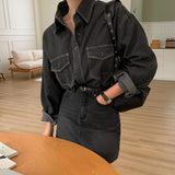 [Bellide made/Long-sleeved version] Vintage Pocket Denim Shirt