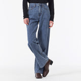 Womans Signature Stud Wide Fit Denim Pants Indigo