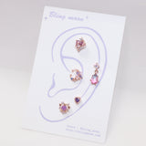 ヤングロングプレンティオブパープルムーンピアス / [Styling] Younglong Plenty of Purple Moon Piercing 5 Set