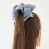 BASIC SHIRRING HAIR BAND (LIGHT BLUE) (6579680739446)
