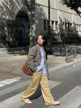 Vichy check pattern blazer