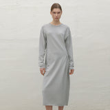 (OP-6147)SHIRRING LOOSE FIT LONG KNIT DRESS