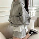 [BELLIDE MADE] Loose fit point embroidered hoodie