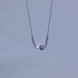 Black Dalmatian pattern gravel gemstone necklace