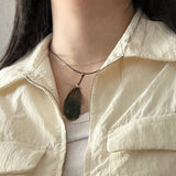 シルバーペンダントフェザーネックレス / [CCNMADE] Silver Pendant Feather Necklace