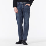 Signature Stud Tapered Crop Fit Denim Pants Dark Indigo