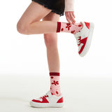 チェリープラネットパターンソックス / CHERRY PLANT PATTERN SOCKS [RED]