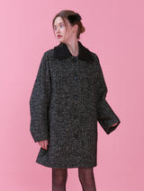 DONA SINGLE HALF TWEED COAT_BLACK (6612507492470)