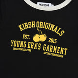 YOUTHHOSTEL GRAPHIC SEMI CROP T-SHIRT [BLACK]
