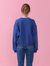 ブロックリンクロップスウェットシャツ/BROOKLYN CROP SWEATSHIRT_BLUE