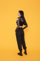 ショルダーメッシュクロップTシャツ / TOP(7807) Shoulder Mesh Crop Tee