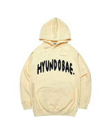 Logo heavy hoodie ( CREAM ) (6626182168694)