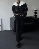 ECT quilting leather biker jacket (3 colors)