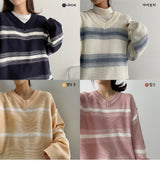 カラーユニットプライスニットウェア / NiG Color Unit Price Ra V Knitwear