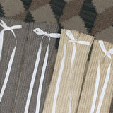 Kobel ribbed knit balletcore ribbon string leg warmer