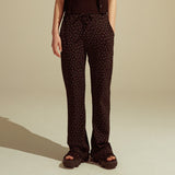 フラワーセミブーツカットロングパンツ / WKG Flower semi bootcut long pants (4548410376310)
