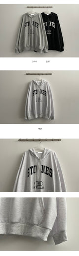 ストーンセミジップアップアノラックフード / Stone semi zip-up anorak Hood