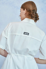 HIDE Cutting Half Sleeves Shirt (White) (6570994991222)