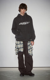  GRAFFITI CRACK HOODIE_CHARCOL
