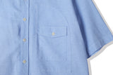 UTILITY CURVED POCKET OXFORD 1/2 SHIRT SKYBLUE (6561037451382)