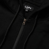 オーバーフィットプリンティングフードジップアップ/OVERFIT PRINTING HOOD ZIP-UP-BLACK