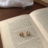 Round Twist Earrings  [Gold]