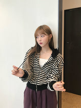 Camila stripe zip up