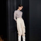 SAMUEL TURTLENECK TEE, LIGHT BEIGE+BLUE S/T (6633253535862)