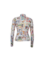 WORLDWIDE CAT POSTCARD HALF NECK LONG SLEEVE (6682308706422)