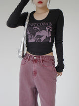 カットクロップTシャツ / Cut Crop T-shirt (3color)