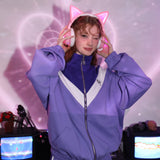 ロゴジップアップジャケット/0 3 CT logo zip-up jacket - VIOLET