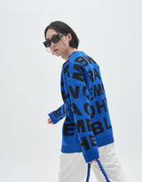 Lettering Pattern Knit Top(3 color) (6596178313334)