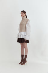 Knit vest blouse