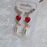 ハートラブウィングピアス / Red Heart Love Wing Piercing