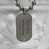 ドッグプレート ボールチェーンネックレス/Dogplate Ball Chain Necklace (3823431843958)