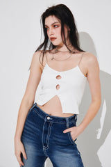 チェーンノースリーブトップ/CHAIN SLEEVELESS TOP