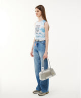 ダブルハートスリーブレスクロップトップ / Double Heart Sleeveless Crop Top _ Blue
