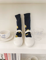 レモンドロップスソックス / lemon drops - navy