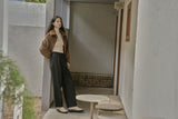 ウールツイルセットアップパンツ/WOOL TWILL SETUP PANTS_DEEP KAHKI