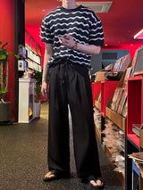 クリーングアイスタックバンディングワイドパンツ / LMN Cooling Ice Two Tuck Banding Wide Pants (4 colors)